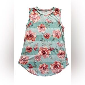 EUC- WOMEN'S BOMBOM FLORAL AND STRIPE TANK- Small